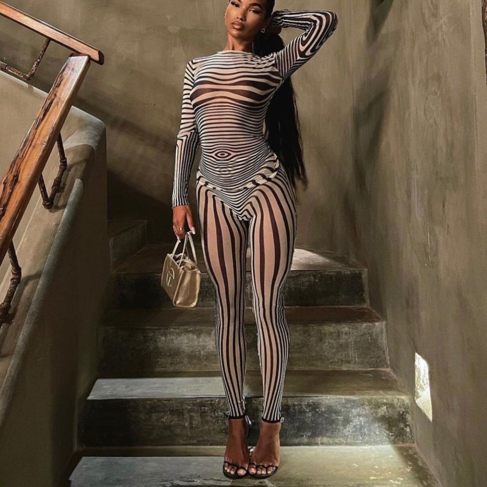 NEW Striped Black and White Jumpsuit